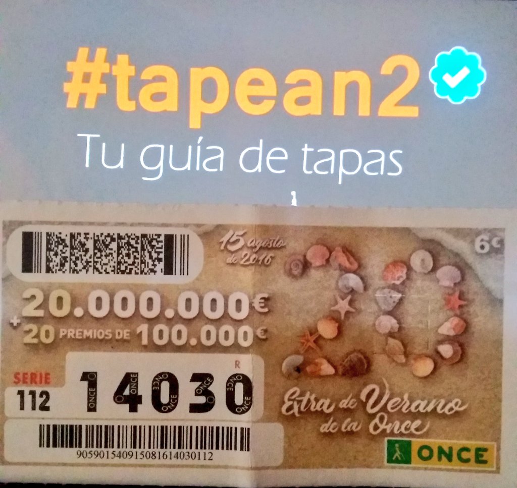 tapean2's tweet photo. Para celebrar los 14k SEGUIDORES repartimos este décimo 14030 entre los que
1-Retuiteeis
2-Nos Sigais
#extradelaonce https://t.co/ZCd6vPhmSl