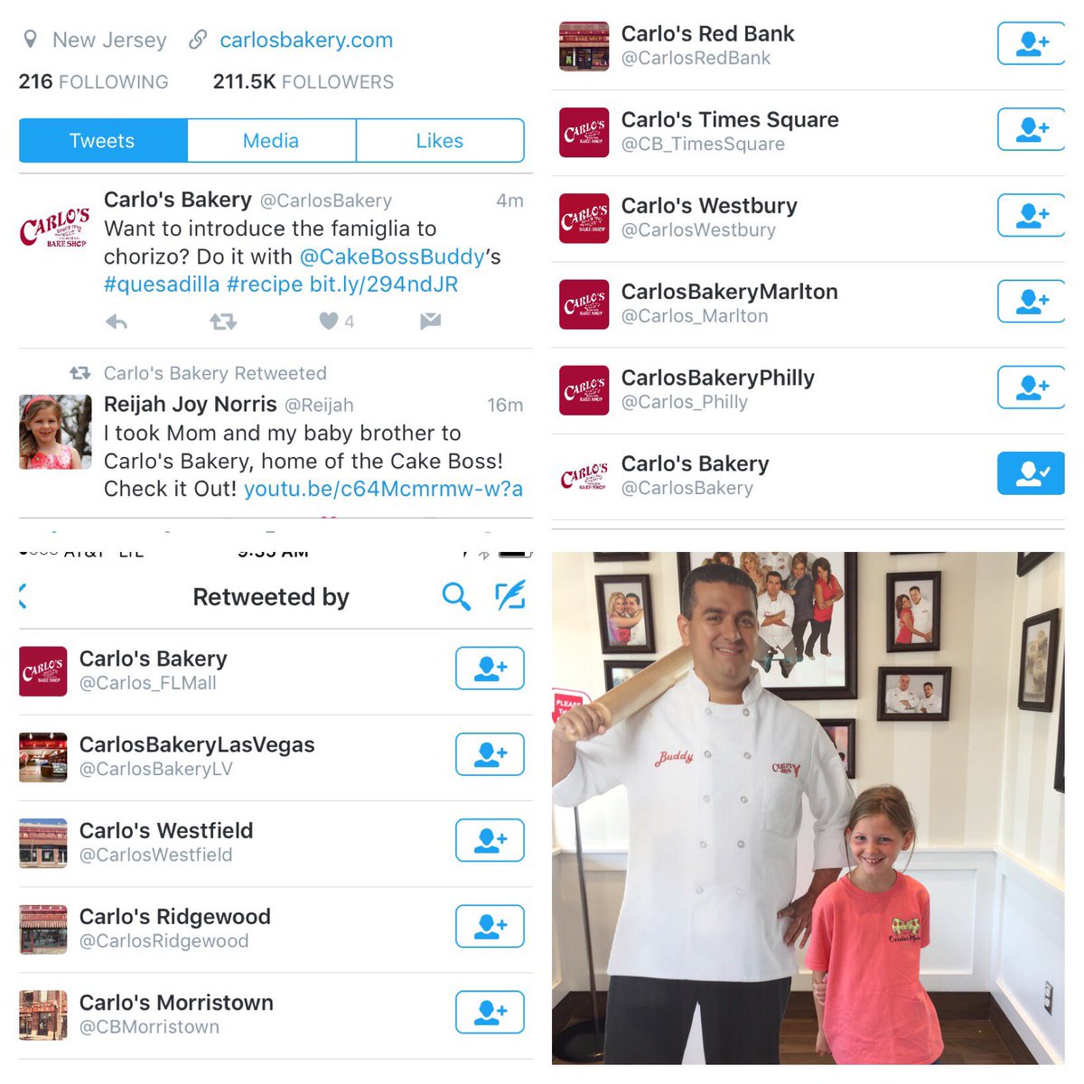 jennanorris's tweet image. Thanks @CarlosBakery! You made @Reijah day! #futurebaker #everythingwasdelicious #thecannolisareawesome #trailoffire