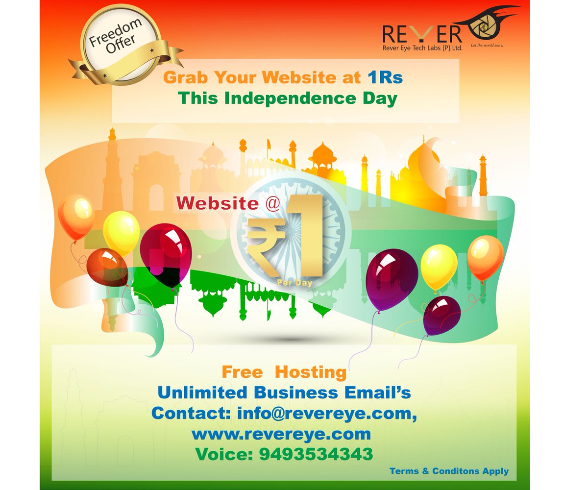 Grab your'e website today @ Rs1 per day