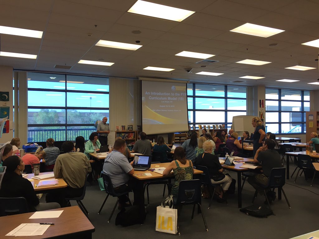 CCSDMagnet's tweet photo. Teachers learning about the #CCSDIB Primary Years Programme. https://t.co/F7xhPNhd5F