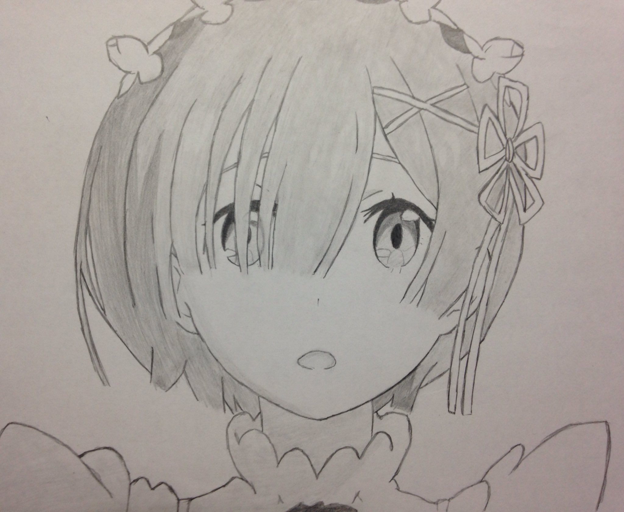 Twitter 上的 りあ 白黒レムりん完成 塗りが雑でごめんなさい T Co Xp9p72exad Twitter