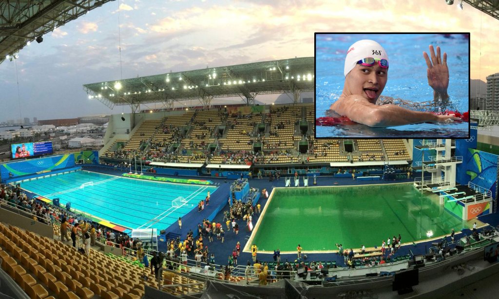 lequipeefine's tweet photo. RIO 2016 - Sun Yang admet avoir uriné dans le bassin devenu verdâtre #Rio2016 #natation https://t.co/zKRyEIwOsS https://t.co/RHsXx68N99