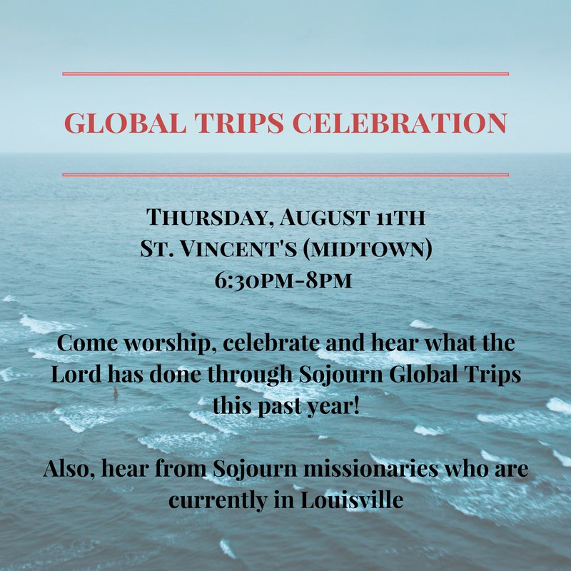 SojournSending's tweet photo. Join us to celebrate our @Sojourn Global Trips from the past year! Tomorrow at Midtown 6:30-8pm. #GlobalTrips https://t.co/bMiogci4TO