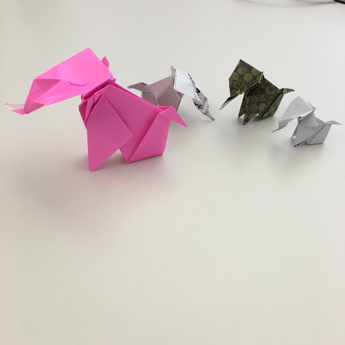 matteschindler's tweet image. Folding for @96Elephants #ElephantOrigamiChallenge @WDMArchitects. We are more than half way to our goal