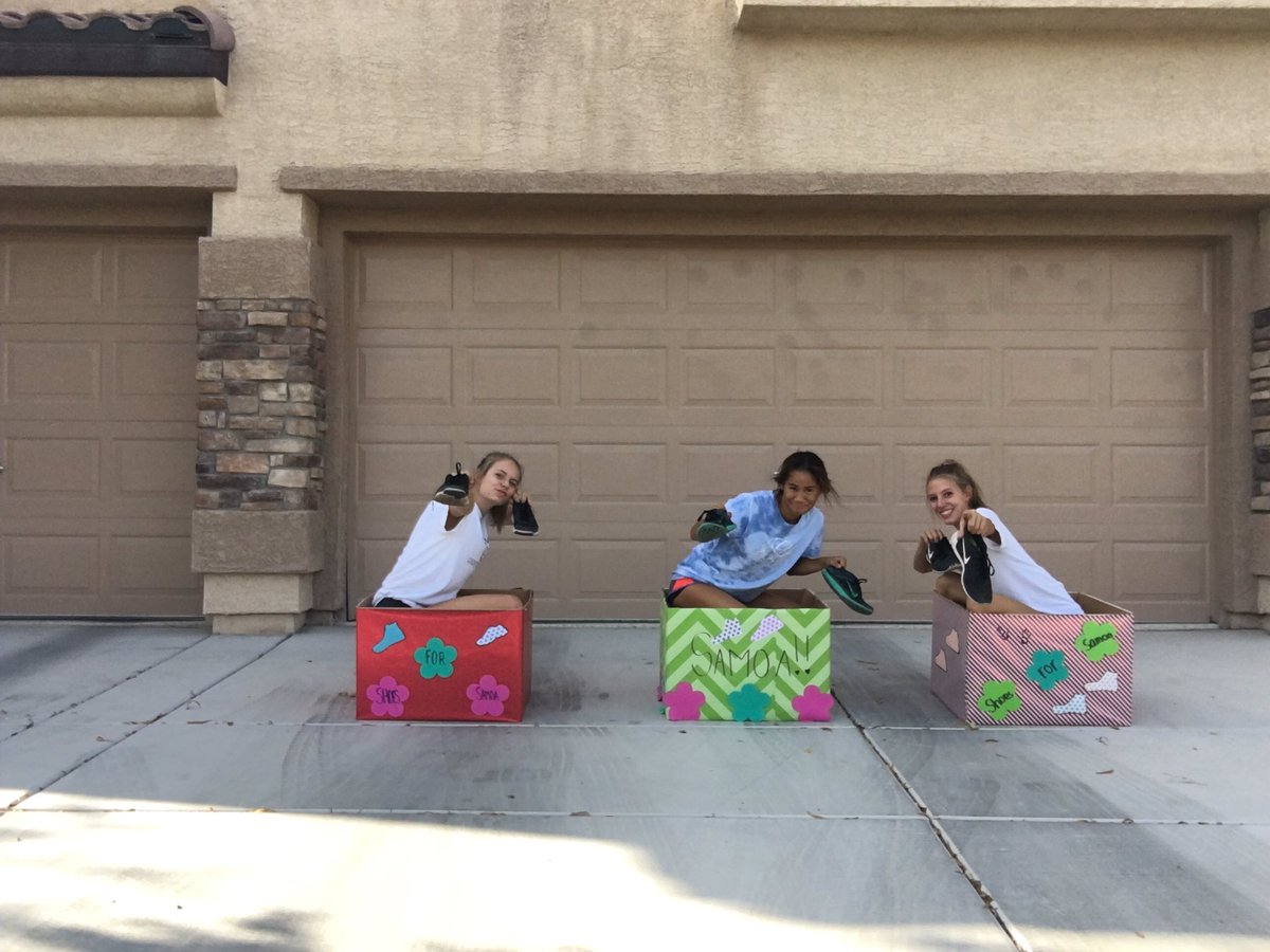 hone_stacey's tweet photo. If you own an old pair of shoes donate them to #ShoesForSamoa. These boxes will be outside the gym all week!!π΄ππ https://t.co/I5A2dUY9BI