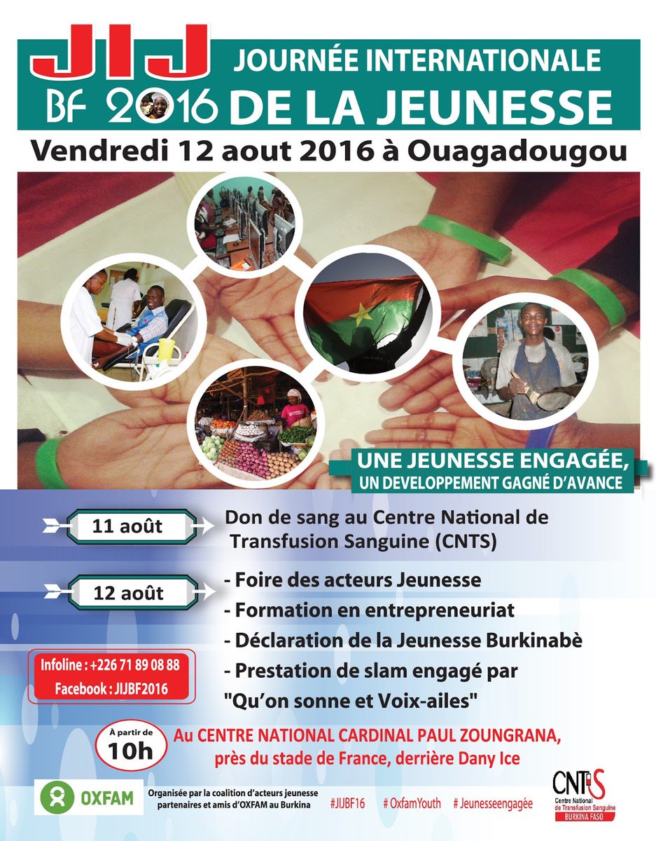 Blogueuses226's tweet photo. célébration de la Journée Internationale de la Jeunesse le 12 août 16 https://t.co/IriQeAIIs9 #JIJBF2016 #lwili https://t.co/B8yXZbu2RX