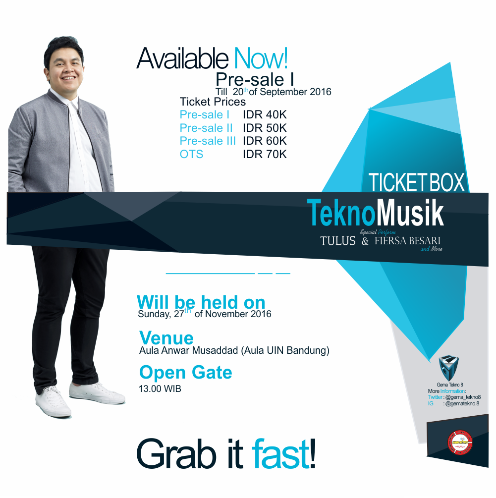 Pre-sale I Tiket Tekno Musik dibukaaaaaaaaaa!!!!