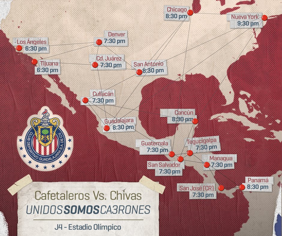 Chivas's tweet photo. 🇫🇷 Día histórico: ¡#HoyJuegaChivas por primera vez en Tapachula! Checa tu 🕣 y cuéntanos desde dónde nos apoyarás. 👇 https://t.co/IoKaeY2Lmj