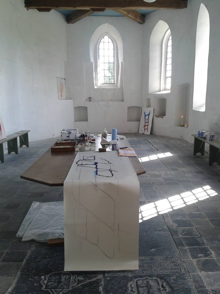 frysketsjerken's tweet photo. Deze maand werkt kunstenaar Jan van der Meulen in onze #atelierkerk in #Ginnum https://t.co/vbQhHBHdOA https://t.co/eSnnVYzRYw