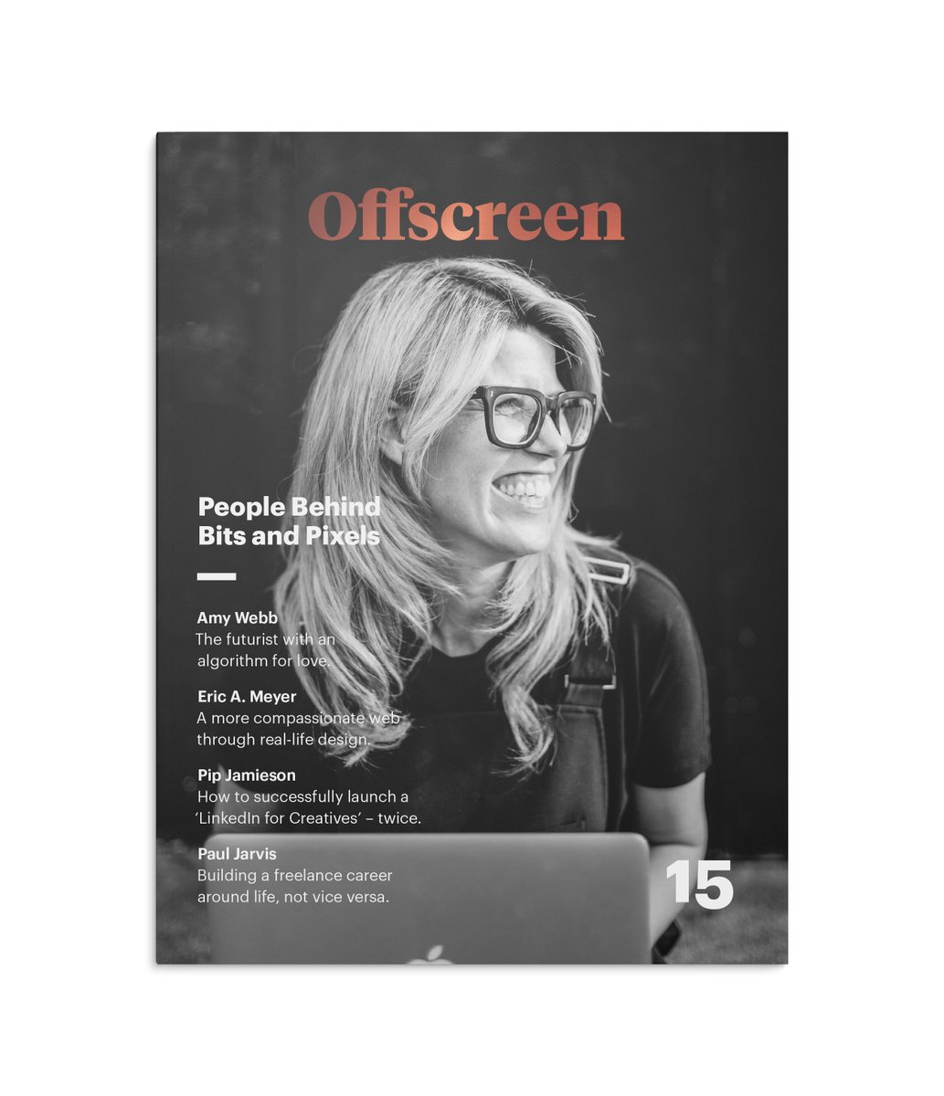 The_Dots_UK's tweet photo. SO happy to see our founder @Pip_Jamieson on the cover of the new @offscreenmag! Get yours: https://t.co/Xf0GUf41ka https://t.co/hYx8i3MhmW