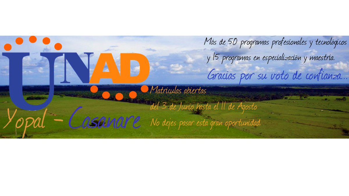 UNAD_YOPAL's tweet photo. Recuerden comunidad Casanareña. #UnadYopal #Educacion #Yopal https://t.co/JzIqUJjH2W