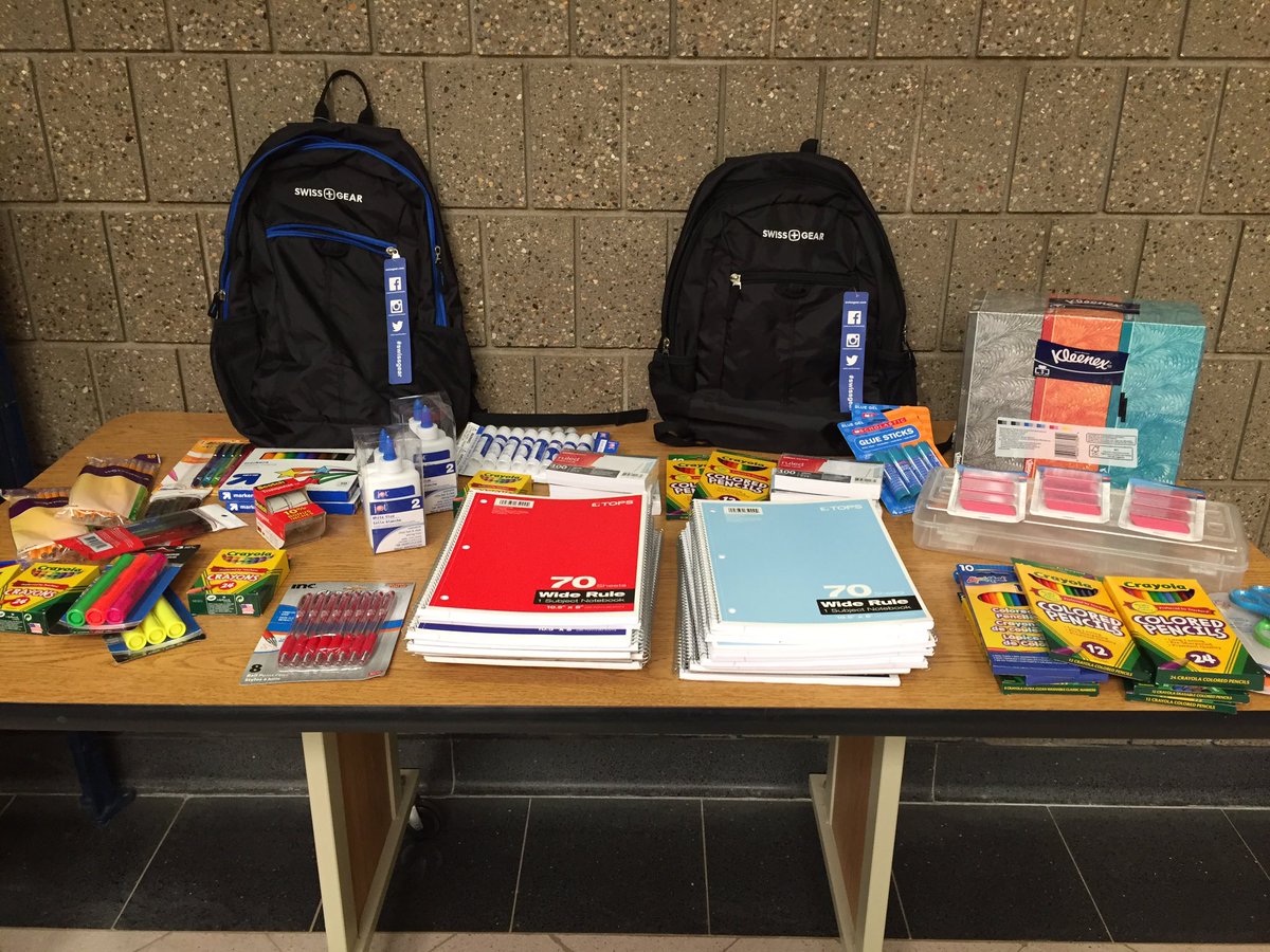 cfparkviewpride's tweet photo. Parkview thanks WESTconsin Credit Union for the huge donation of school supplies! #MightyCardinals #PVPride https://t.co/6t3BUKKih1