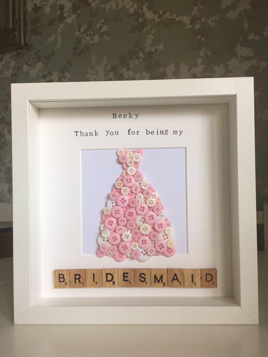 Thank you bridesmaid gift #womeninbiz #bridesmaid #WeddingWednesday #bridal party #etsyseller