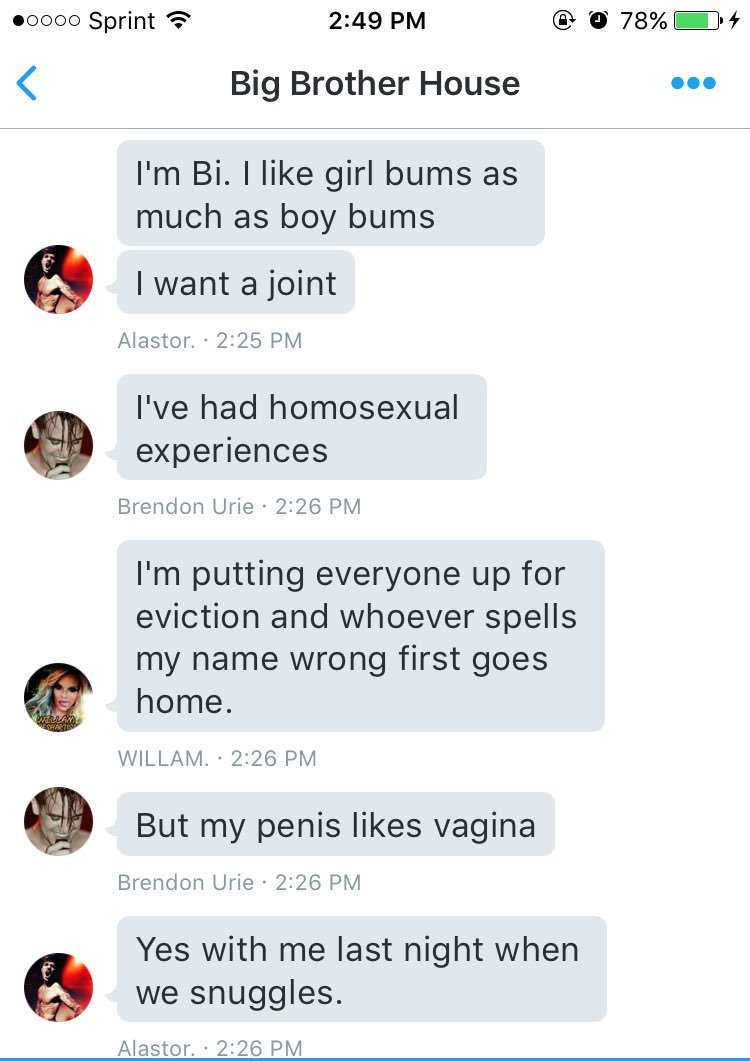 Just so you all know what goes on in the BB house.

We are unsure of how this topic even started!

-xoxo Gossip Host
