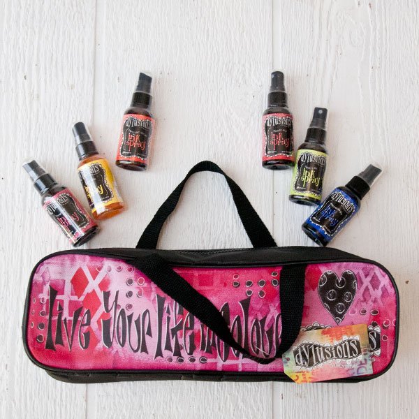 Stampington's tweet image. Love #sprayinks? You’ll love these starter kits from @tim_holtz and @RangerInk Dylusions: ht.ly/qMjL3032wTK