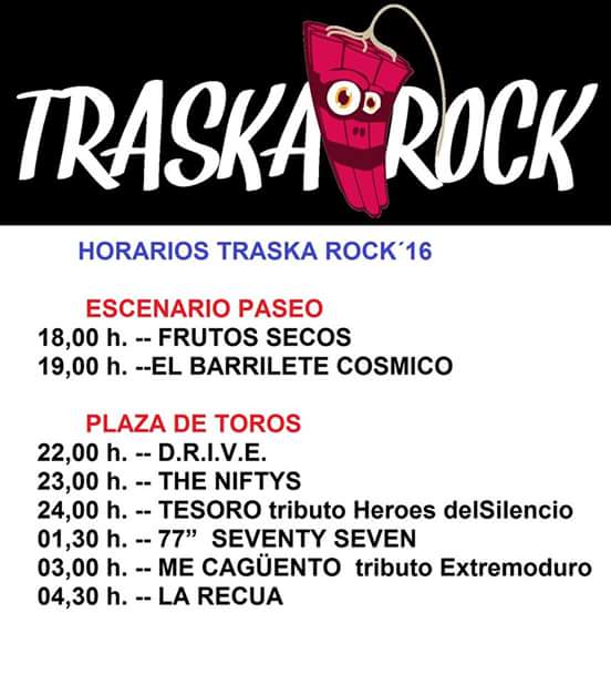 traskarock's tweet photo. YA TENEMOS LOS HORARIOS!!!! LUEGO NO DIGAIS QUE NO SABÍAIS A QUE HORA EMPEZABA!!!!? A DISFRUTAR!!!! https://t.co/ltYR98L7m0