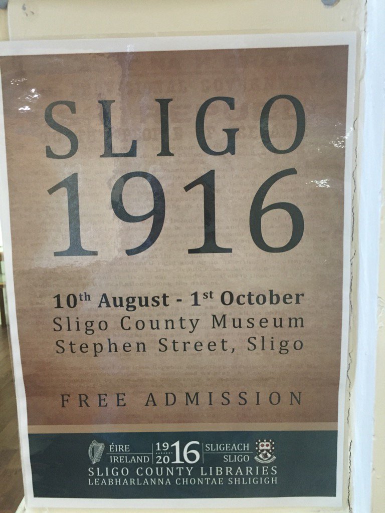 Lots of interesting items on display at Sligo 1916 exhibition launch in museum. It runs to October 1.