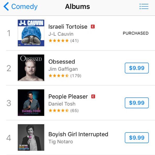 comedianluke's tweet photo. Follow my good friend & great comedian @JLCauvin AND buy his new album which has hit #1 on iTunes! #israelitortoise https://t.co/g3vDBjMuuL