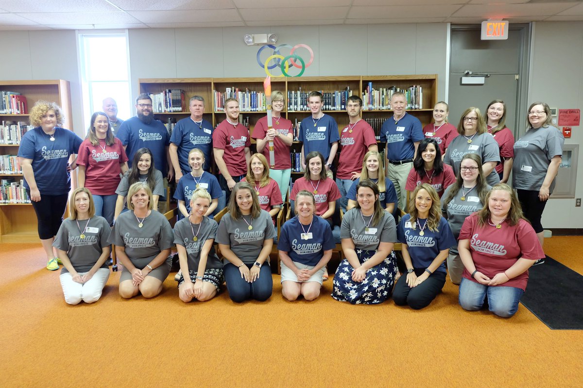 SeamanSchools's tweet photo. Say hello to our new teachers in the district! #lightthetorch #BackToSchool #Olympic https://t.co/w92jgOQXeP