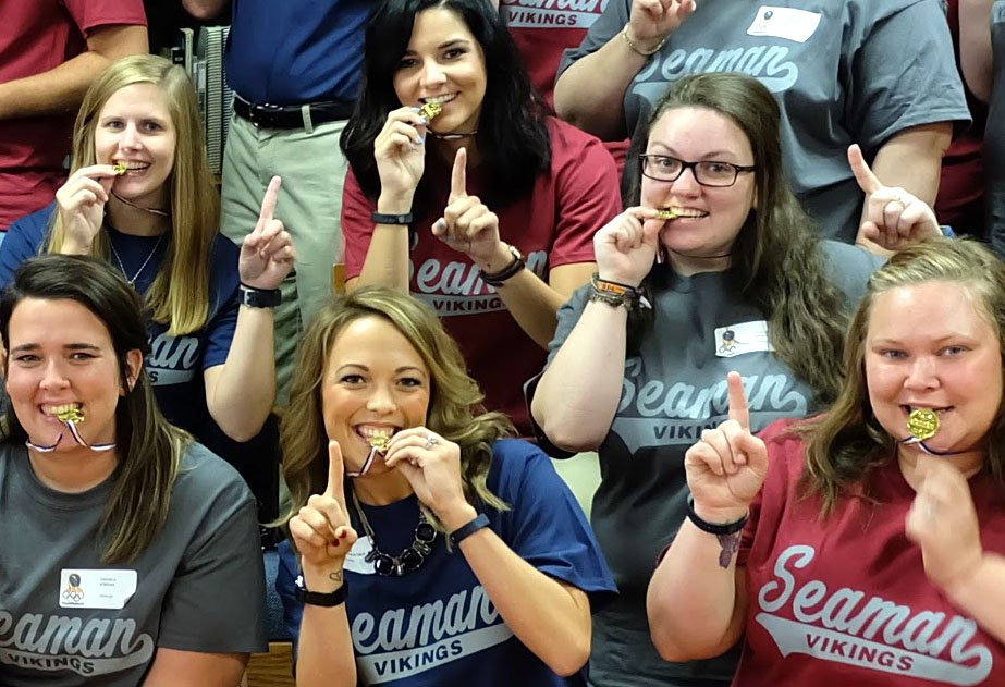 SeamanSchools's tweet photo. Say hello to our new teachers in the district! #lightthetorch #BackToSchool #Olympic https://t.co/w92jgOQXeP