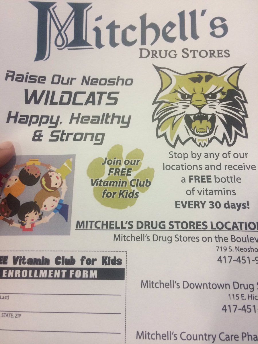 Free vitamins for kids thanks to a local pharmacy! Wow Neosho! Check out Mitchell's Drug #teachneosho