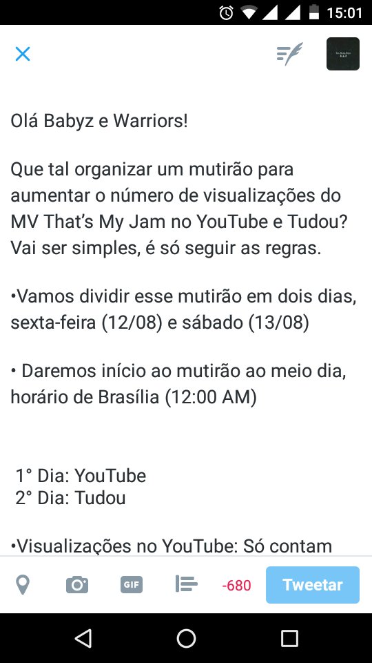 mttvpramar_bap's tweet photo. VAMOS AUMENTAR O NÚMERO DE VISUALIZAÇÕES DE #THATsMYJAM
(Por favor, divulguem e marquem seus amigos nesse post!) https://t.co/FIw0XDYsRg