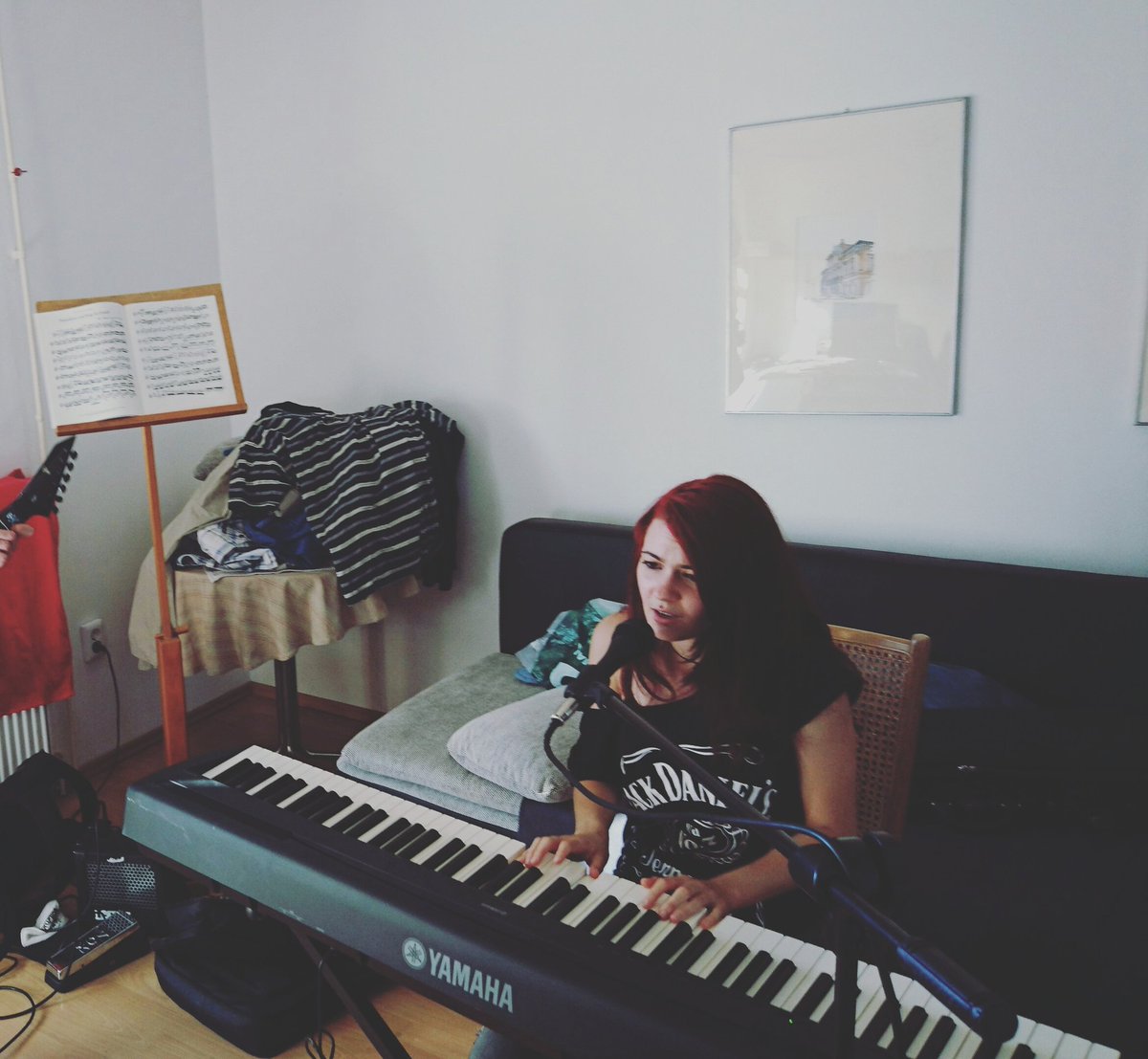 Just another day of practicing :) #morrena #music #alternative #band #piano #Singing