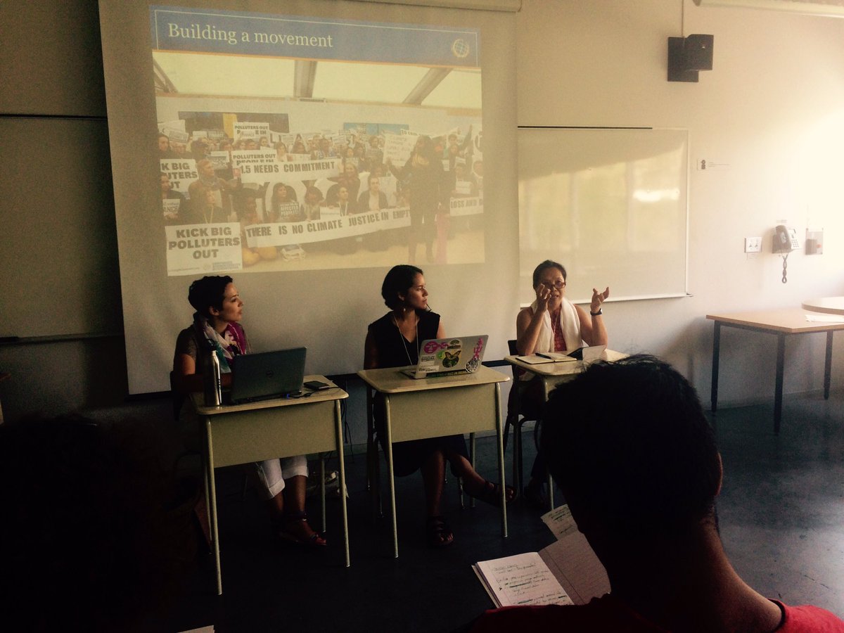 kk_perry's tweet photo. This ain't no #whitemalepanel. ππΎπ Thank you @StopCorpAbuse for elevating #WOC on #climate #FSM2016 #wsf2016 https://t.co/kMQLRp4BPy