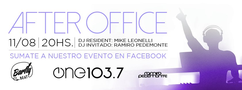 RadioOne1037's tweet photo. Mañana➔#AfterOfficeOne en Bar Fly! EXPLOTA! Venis? ➔ https://t.co/3uwRaQv3Yk https://t.co/Z17vDVDPvT