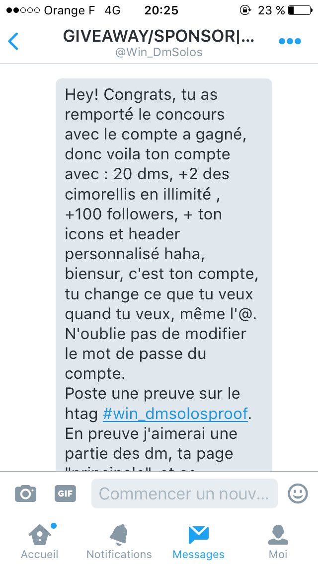 DmSolos_fr's tweet photo. Merci infiniment, je suis tellement heureuse d'avoir gagner ce compte ❤️ (Voici les preuves) #win_dmsolosproof https://t.co/kGAUCH2m0x