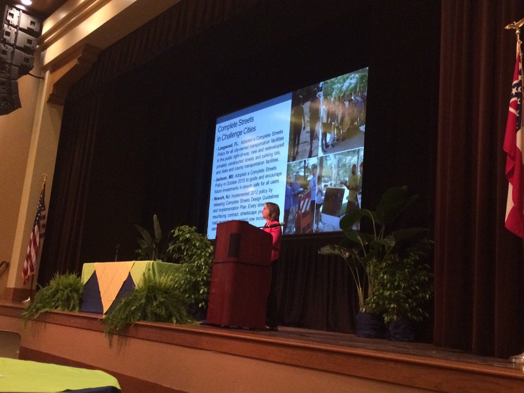BikeWalkMS's tweet photo. Keynote speaker &amp; Complete Streets hero, Barbara McCann from US Department of Transportation at MS #BikeWalkSummit https://t.co/2wy0aFwsuI