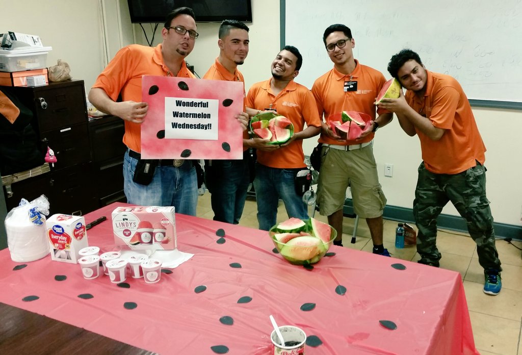 Another Wonderful Wednesday With My Day and Midshift Teams! You Guys Rock!  #WatermelonWednesday #OrangeBlood