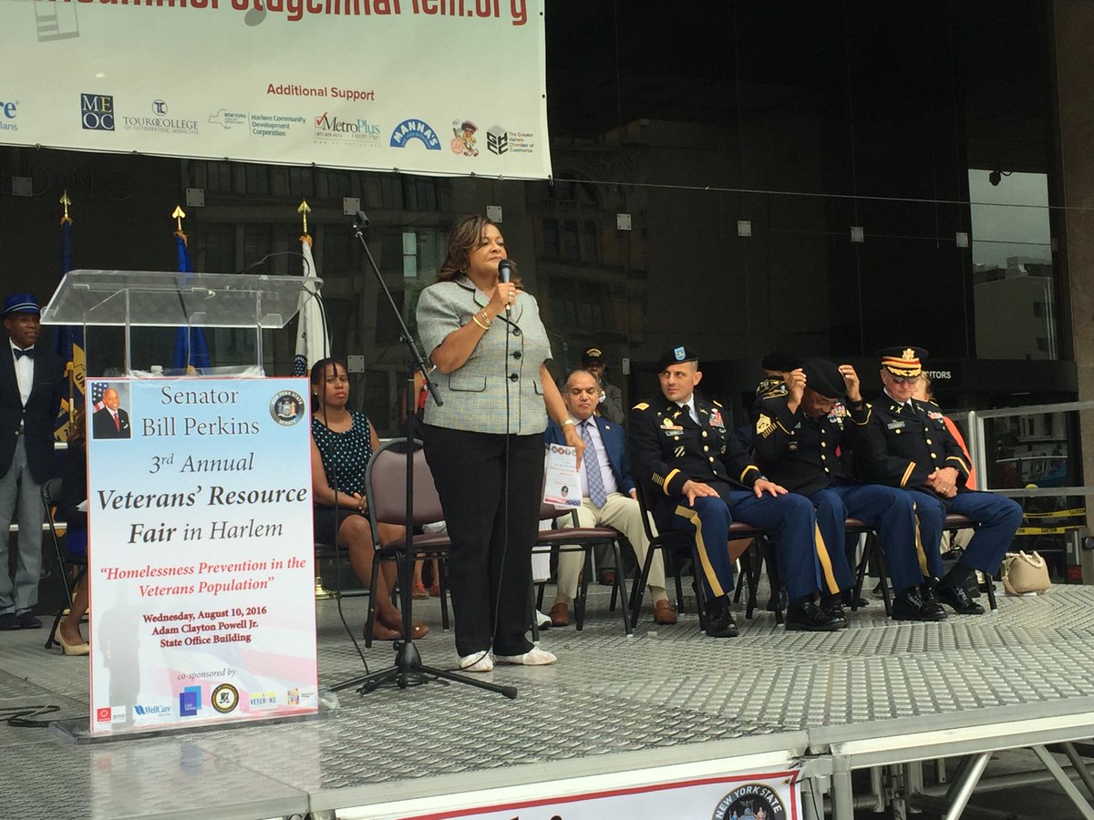 Dickens4NewYork's tweet photo. Councilmember Inez Dickens addressing the Veterans Resource Fair Adam Clayton Powell, Jr. State Office Bldg #NYS70 https://t.co/1qH8gZ0xAB