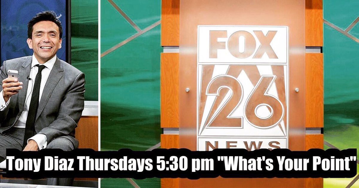 What did you miss on <a href="/foxnewslatino/">Fox News Latino</a>? Tony tells you on "What's Your Point?" #WYP Thurs live 5:30p cst <a href="/Fox26Houston/">FOX26Houston</a>.