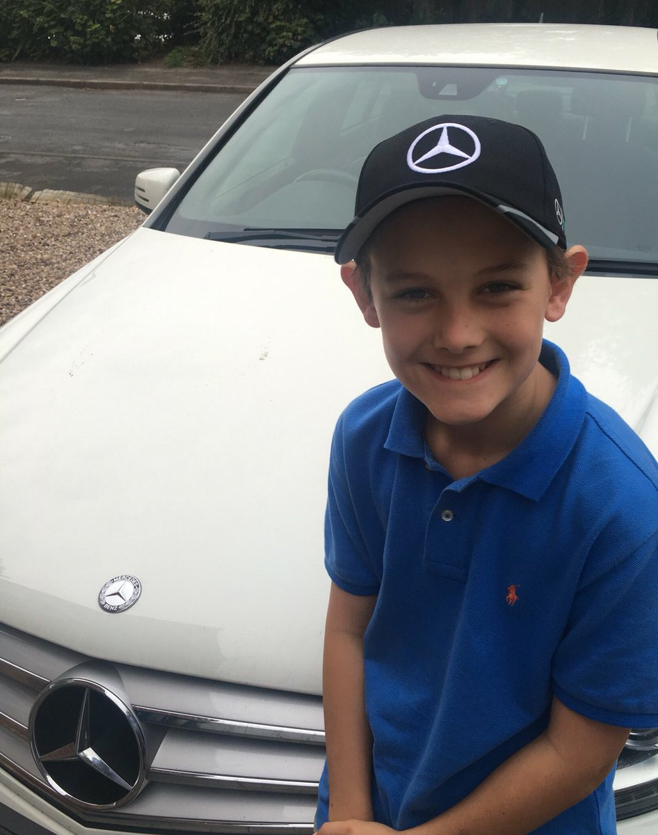 pr1nqle's tweet photo. Thank you @MercedesBenz for my @MercedesAMGF1 cap- which my son @Rhys_Starkey has claimed. Was nice to win something https://t.co/ZI2eoVudRA