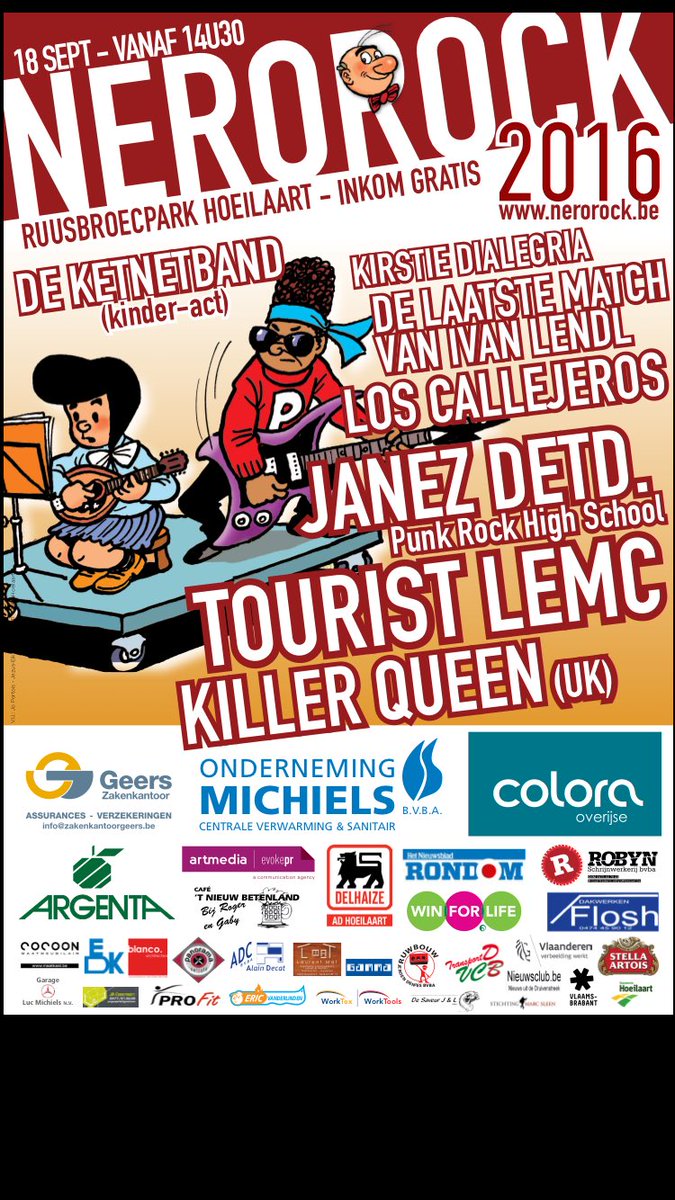 NerorockInfo's tweet photo. Line up 2016 - be there!! #nerorock @TouristLemc @janezdetd @LosCallejero #killerqueen https://t.co/07ILrq0RC5