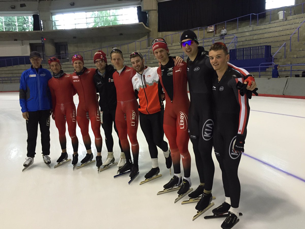 Speed training with the Norwegian-French-Canadian team here in Calgary!
