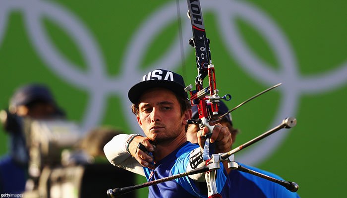 TeamUSA's tweet photo. CONGRATS! @Zach_Garrett7 won his first match 6-0! 🏹 #Archery https://t.co/G19kGxMfqc