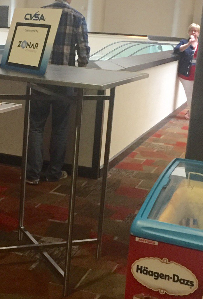 FredFakkema's tweet photo. Zonar sponsoring the ice cream break at NAIC! #NAIC #CVSA #gozonar https://t.co/IC7ioZGUpw