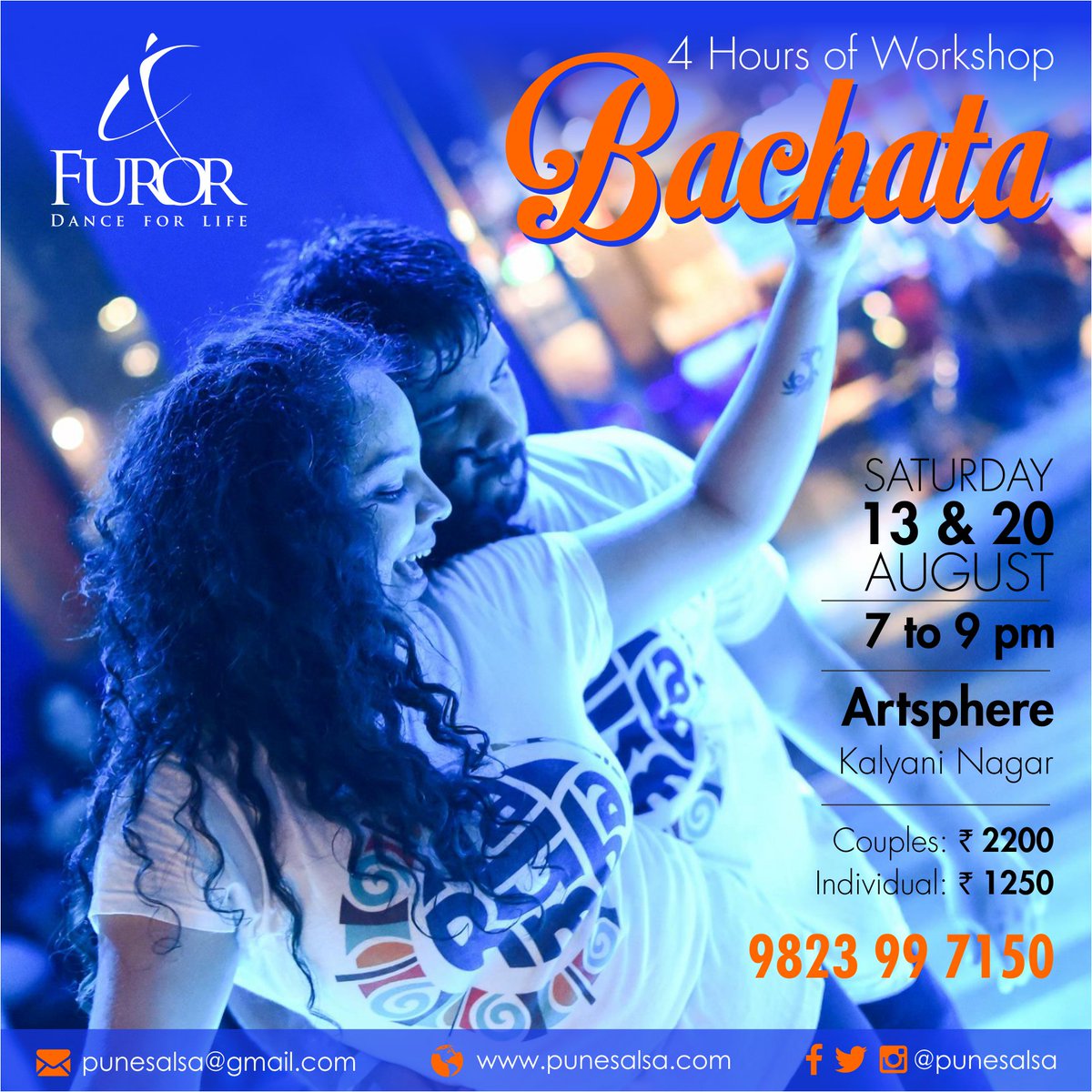 punesalsa's tweet photo. This time back with #Bachata #Workshop. Learn this beautiful dance with us. #Pune #PuneEvents #Dance #danceclass https://t.co/vSRqHzLYUA