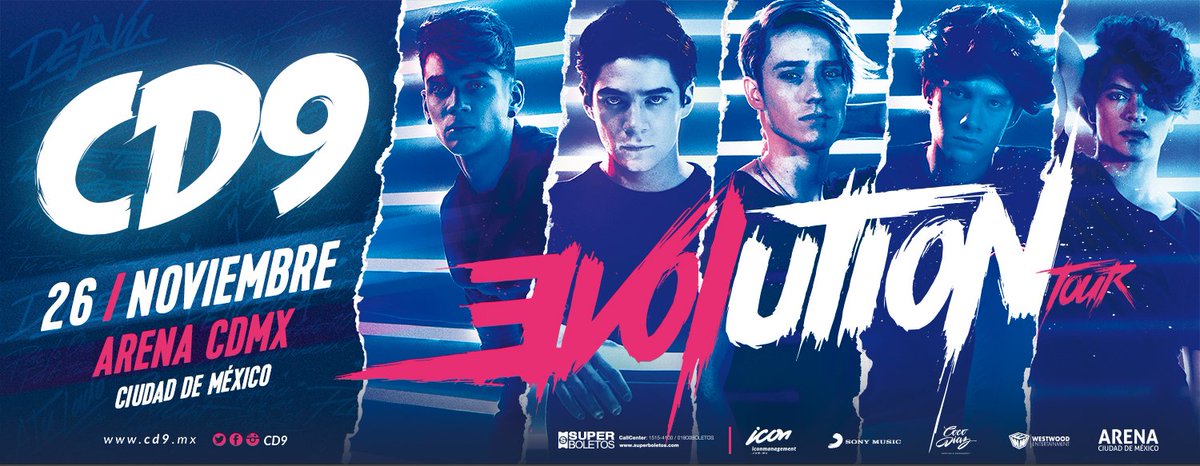 CD9's tweet photo. ¡YA ESTÁN A LA VENTA LOS BOLETOS DE NUESTRO #EVOLUTIONTOUR EN LA @ArenaCdMexico! 26/11/16 https://t.co/yueQlWohkb https://t.co/4DCKK5L54v