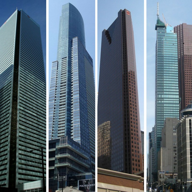Canada's tweet photo. The 4 tallest buildings in Canada are all located in the heart of downtown #Toronto #SkyscraperAppreciationDay https://t.co/2pYvG7m5o6