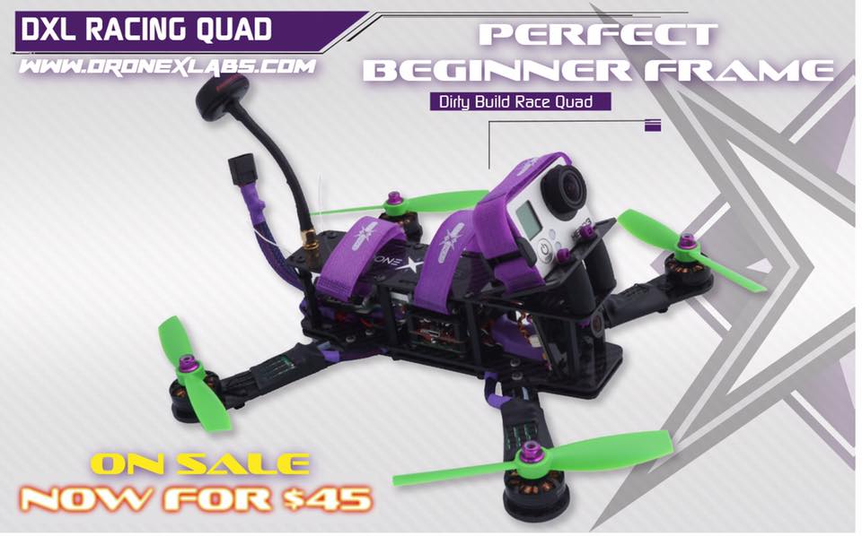 dronexlabs's tweet photo. Original #DXLRacingQuad now on sale at https://t.co/5S9Sgu5wtl! Great frame for beginners looking to get into #FPV! https://t.co/7Ca1YHMfcD