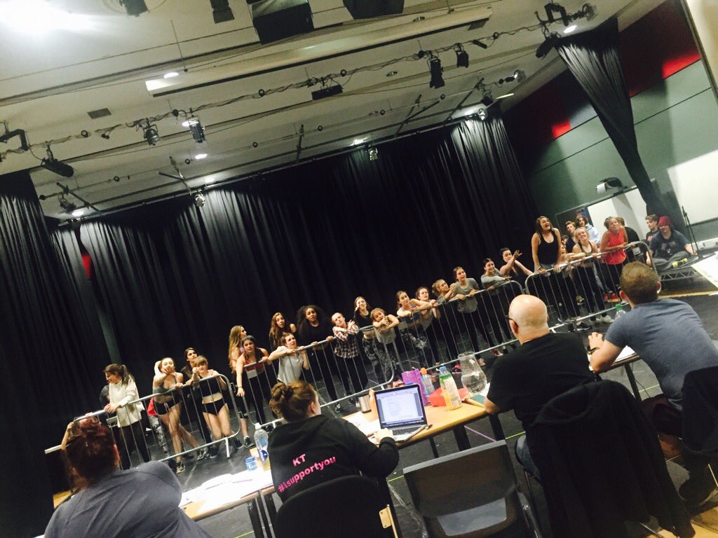 kateaimee's tweet photo. Very energised Fan Girls this evening in rehearsal! @ymtuk @Busted_Musical https://t.co/jB4O2a7toc