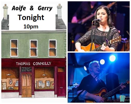 Our good friends Aoife and Gerry Grennan playing tonight @ThomasConnolly_   10pm.