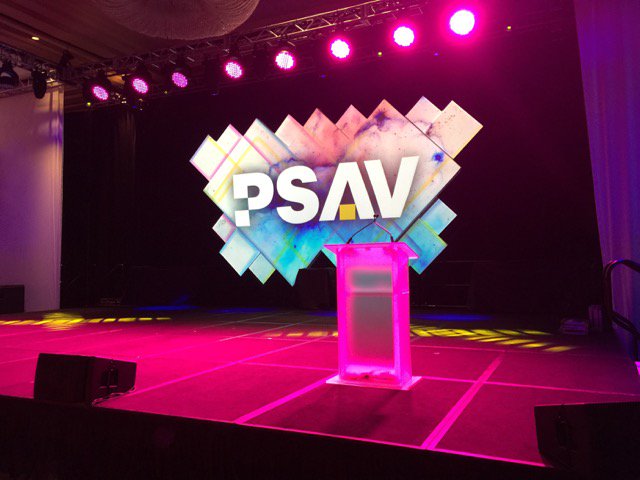 PSAV's acrylic podium, ideal for up-lighting, offers a modern alternatve to the traditional wood lectern #EventProfs