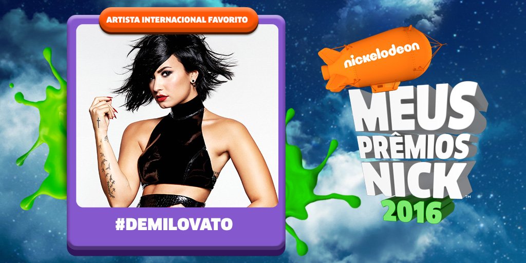 NickelodeonBR's tweet photo. Vote na #DemiLovato como Artista Internacional Favorito no #MPN! Cada RT conta como 1 voto! @ddlovato https://t.co/OK1rNLfkzN
