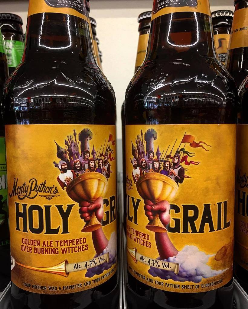 LostWorldLuis's tweet photo. Didn't buy it, wanted to. "Golden ale tempered over burning witches" #montypythonrules https://t.co/2qp4gvhozZ https://t.co/lh8xS4Pf0z