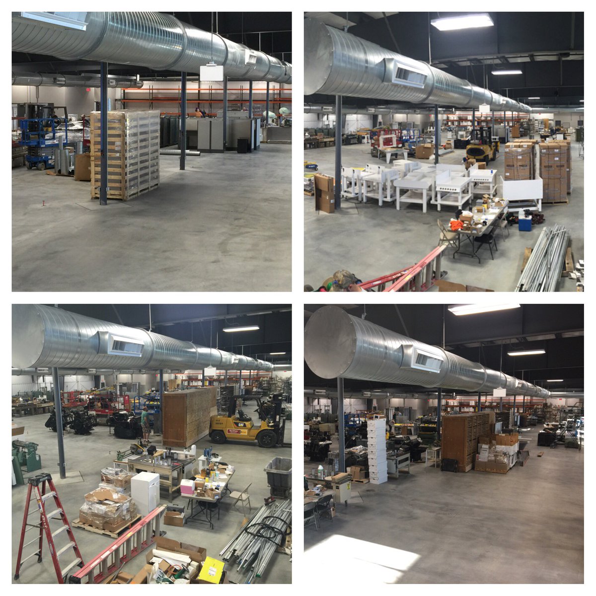 The ebbs and flows of moving equipment in and then moving it to it’s new home. #newbuilding #warehouseWednesday