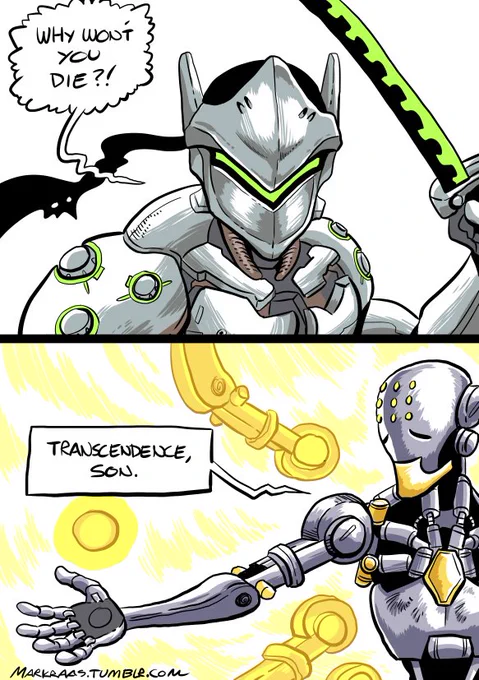 When Genji ults and I pop Transcendence #overwatch #genji #zenyatta #markraas 